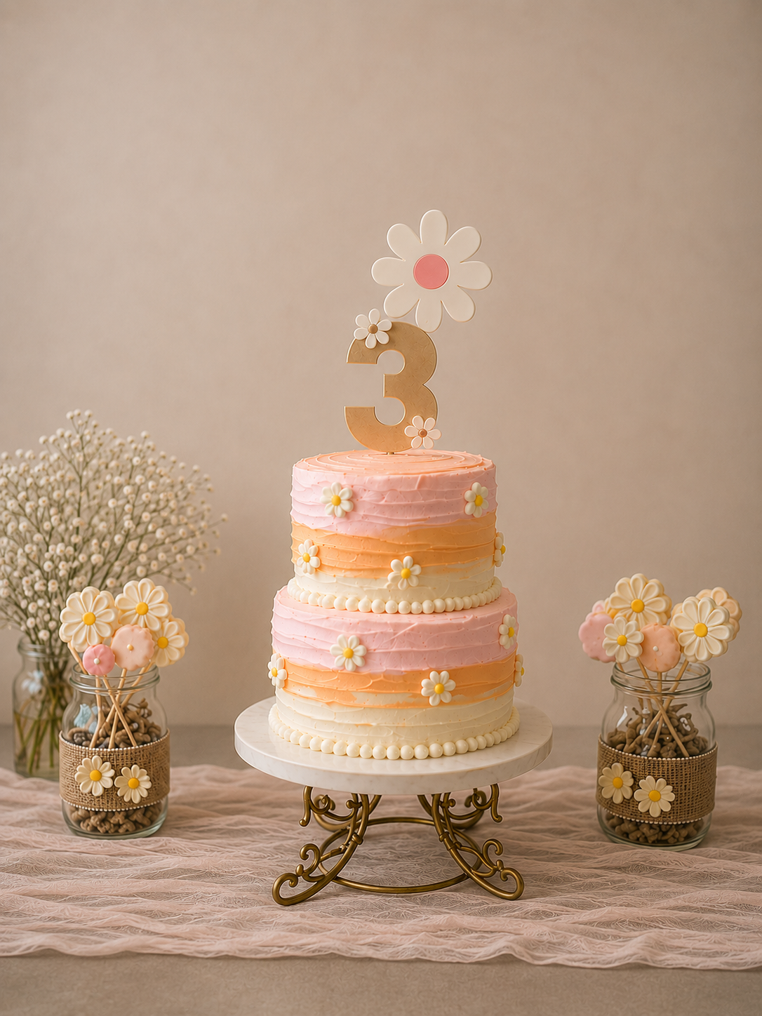 Daisy birthday cake